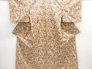 遠山に唐松・桜模様上代紬着物